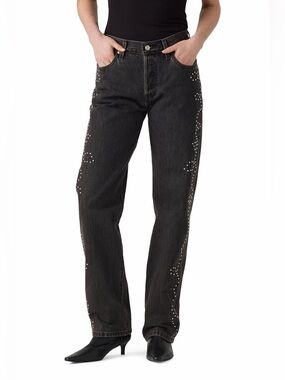 Levi’s 501® ANNÉES '90s Straight Leg Jeans Bejeweled Black 25x30 NWT No Stretch